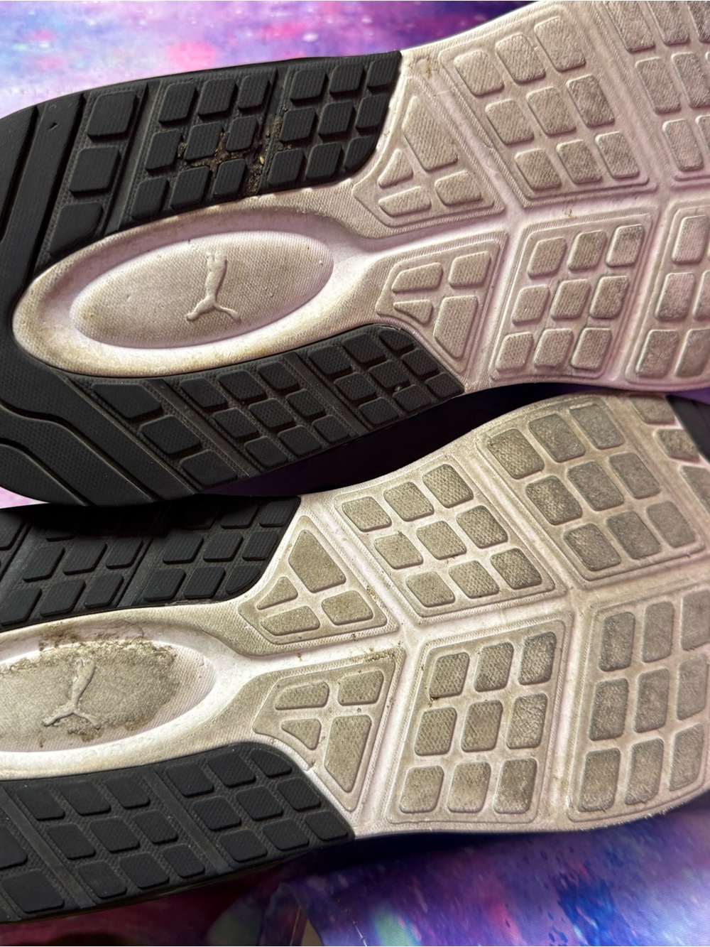 Puma Black Athletic Mesh Sneakers with White Accents - Picture 7 of 9